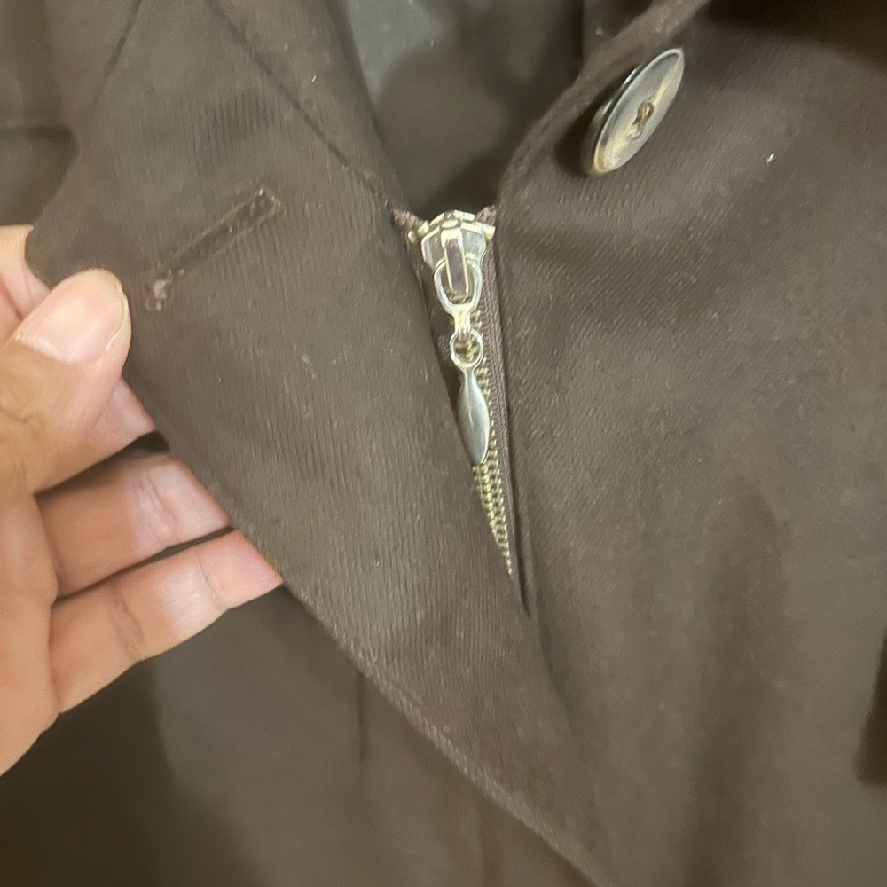 Parisian Signature Women's Brown Jacket with Zippers - Picture 7 of 8